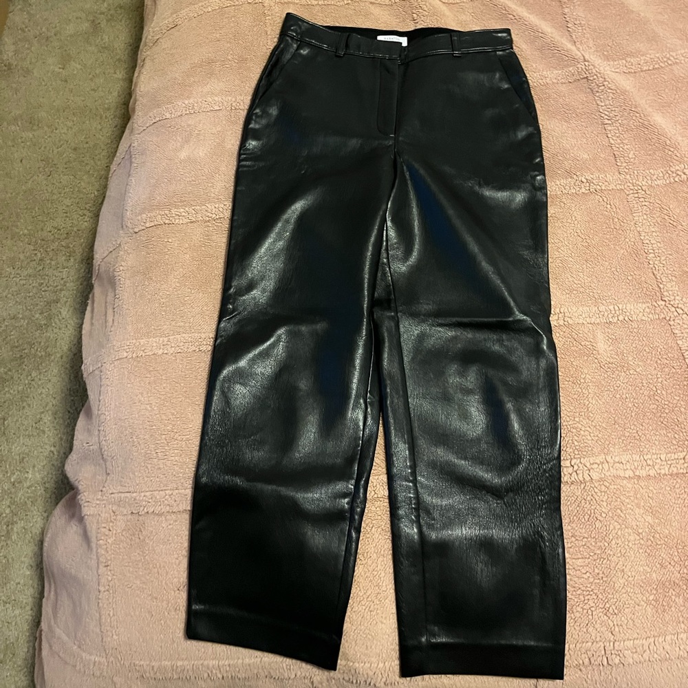 Babaton leather black pants